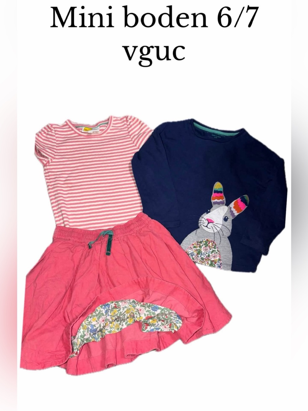 Mini boden 6-7 skirt shirt bundle